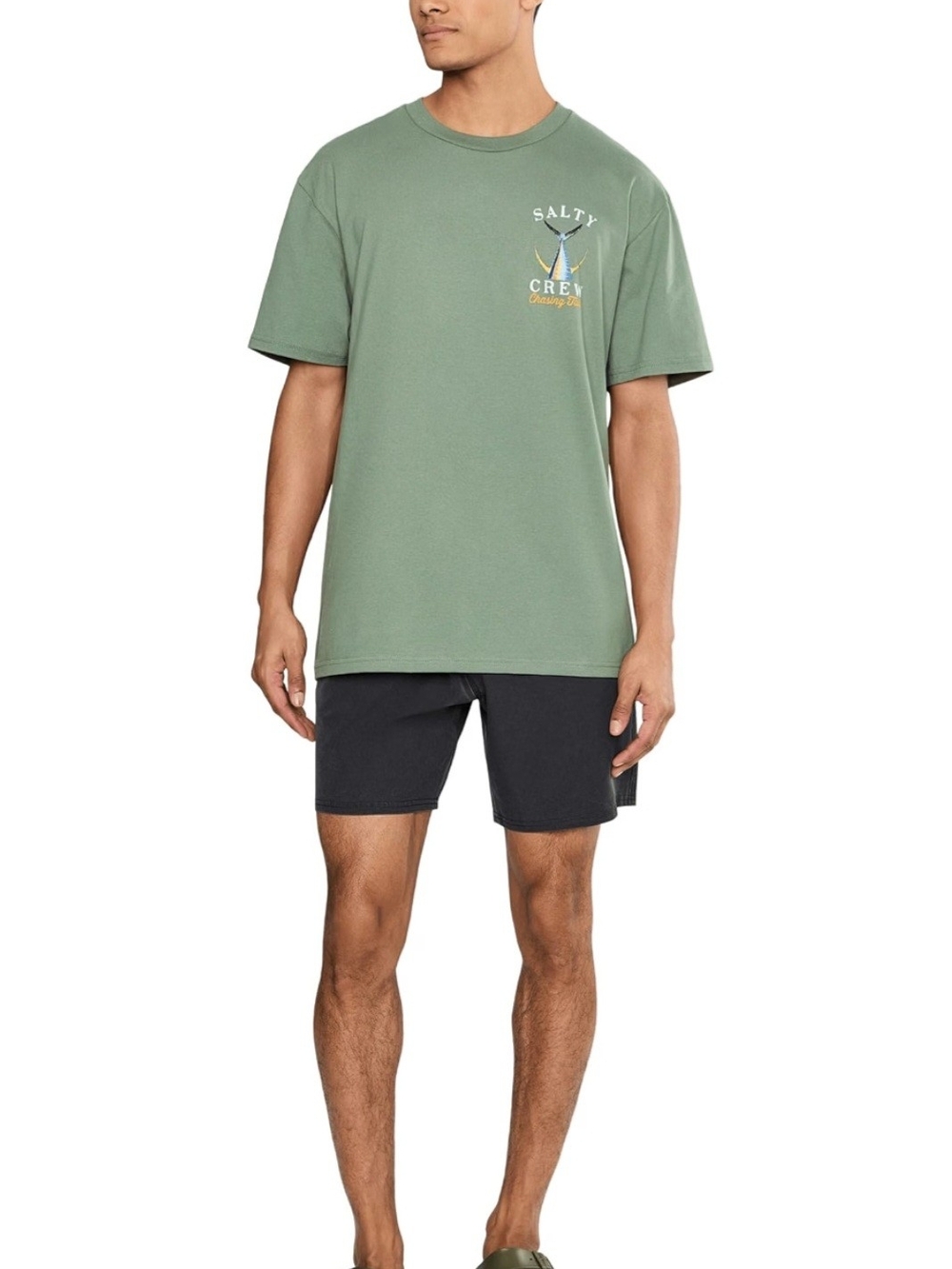 Salty Crew Men's Large Olive Short Sleeve Graphic Tee NWT